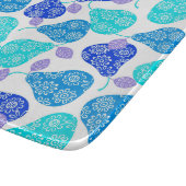 Niedlich-blaues Zierbirnenmuster Schneidebrett (Ecke)