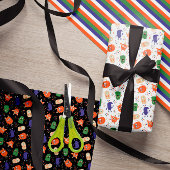 Niedlich blaugrüne Monster gemischte Halloween-Mus Geschenkpapier Set