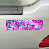 Niedlich-blaurosa Blume Autoaufkleber (Auf Auto)