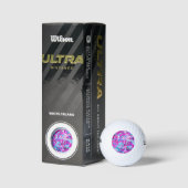 Niedlich-blaurosa Blume Golfball (Verpackungen)