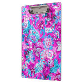 Niedlich-blaurosa Blume Klemmbrett (Links)