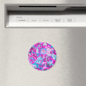 Niedlich-blaurosa Blume Magnet (In Situ (Geschirrspüler))