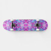 Niedlich-blaurosa Blume Skateboard (Horizontal)