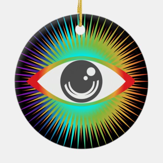 Niedlich Blinkende Alien Head Thunder_Cove Keramik Ornament (Hinten)