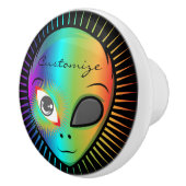 Niedlich Blinkende Alien Head Thunder_Cove Keramikknauf (Rechts)