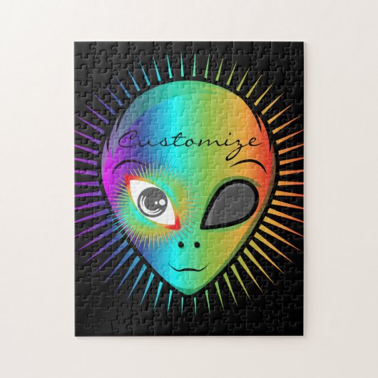 Niedlich Blinkende Alien Head Thunder_Cove Puzzle (Vertikal)