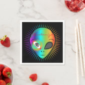 Niedlich Blinkende Alien Head Thunder_Cove Serviette (Beispiel)