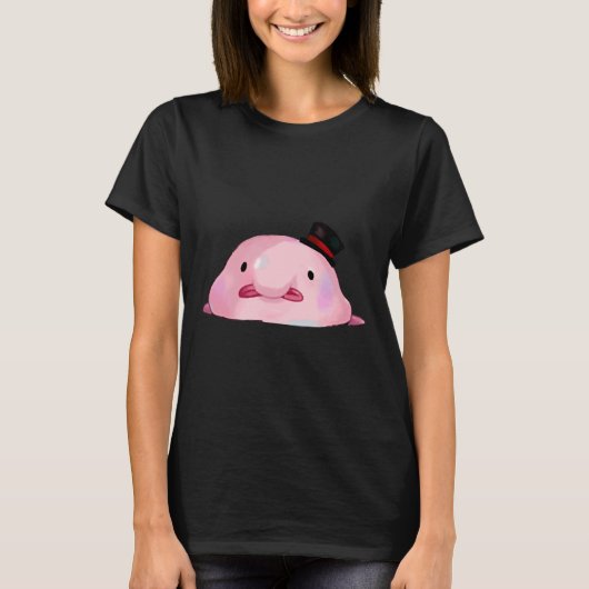 Niedlich Blogs Fish L Liebe Blobfish Niedlicher Hu T-Shirt (Vorderseite)