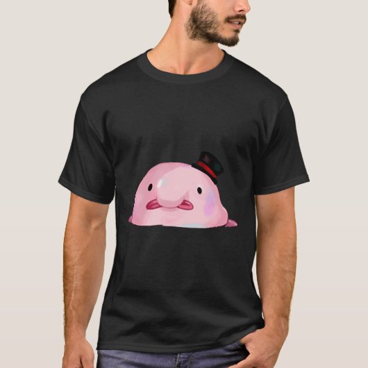 Niedlich Blogs Fish L Liebe Blobfish Niedlicher Hu T-Shirt (Vorderseite)