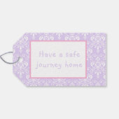 Niedlich Blonde Ballerina 'Danke' Geschenktag Geschenkanhänger (Rückseite Horizontal)