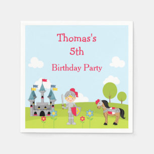 Niedlich Blonde Knight "I went to" Serviette