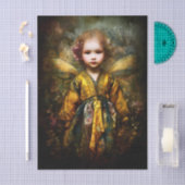 Niedlich Blonde Magic Child Fairy EG6L Decoupage Seidenpapier (Handwerk)