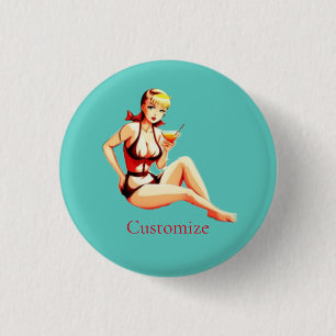 Niedlich Blonde Martini Bikini Girl Thunder_Cove Button