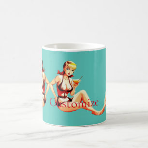 Niedlich Blonde Martini Bikini Girl Thunder_Cove Kaffeetasse