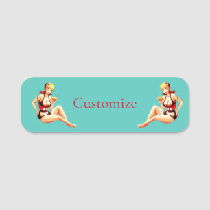 Niedlich Blonde Martini Bikini Girl Thunder_Cove Namensschild