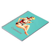 Niedlich Blonde Martini Bikini Girl Thunder_Cove Notizblock (Linke Seite)