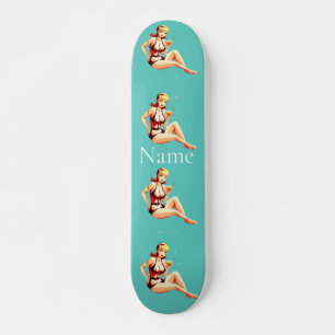 Niedlich Blonde Martini Bikini Girl Thunder_Cove Skateboard