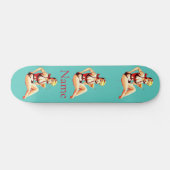 Niedlich Blonde Martini Bikini Girl Thunder_Cove Skateboard (Horizontal)