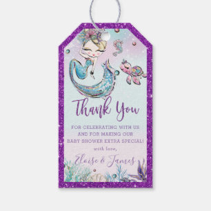 Niedlich Blonde Mermaid Babydusche Vielen Dank  Geschenkanhänger