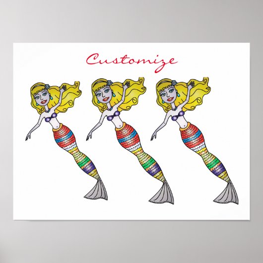 Niedlich Blonde Mermaid Thunder_Cove Poster (Vorne)