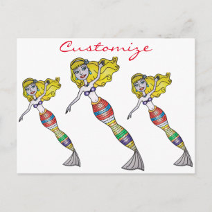 Niedlich Blonde Mermaid Thunder_Cove Postkarte