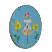 Niedlich Blonde Pigtails Scarecrow Dartscheibe (Vorderseite Links)