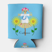 Niedlich Blonde Pigtails Scarecrow Dosenkühler (Vorderseite)