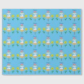 Niedlich Blonde Pigtails Scarecrow Geschenkpapier (Flach)