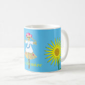 Niedlich Blonde Pigtails Scarecrow Kaffeetasse (VorderseiteRechts)