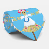 Niedlich Blonde Pigtails Scarecrow Krawatte (Gerollt)