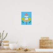 Niedlich Blonde Pigtails Scarecrow Poster (Küche)
