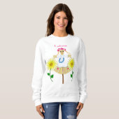 Niedlich Blonde Pigtails Scarecrow Sweatshirt (Vorne ganz)