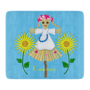 Niedlich Blonde Pigtails Scarecrow Thunder_Cove Schneidebrett