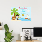 Niedlich Blonde Pirate Boy Birthday Party Poster (Heimbüro)