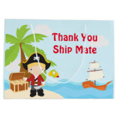 Niedlich Blonde Pirate Boy in Red Birthday Party Große Geschenktüte (Rückseite)