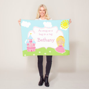 Niedlich Blonde unsere kleine Prinzessin Fleecedecke