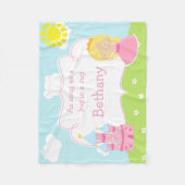 Niedlich Blonde unsere kleine Prinzessin Fleecedecke (Vorderseite)