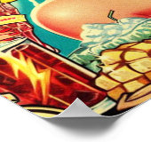 Niedlich Blonde Vintag Girl Poster (Ecke)