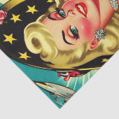 Niedlich Blonde Vintag Girl Seidenpapier (Ausschnitt)