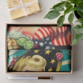 Niedlich Blonde Vintag Girl Seidenpapier (Geschenk)