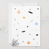 Niedlich Blue A Little Boo Baby Dusche Einladung (Rückseite)