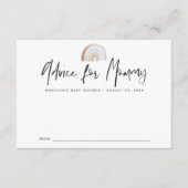 Niedlich Blue and Brown Watercolor Rainbow Baby Du Hinweiskarte (Vorderseite)