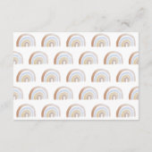 Niedlich Blue and Brown Watercolor Rainbow Baby Du Hinweiskarte (Rückseite)