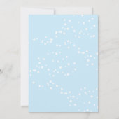 Niedlich Blue and Gray Planets Baby Girl Dusche Einladung (Rückseite)