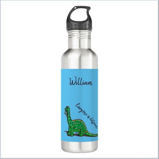 Niedlich Blue and Green Dinosaurier Water Flasche Edelstahlflasche