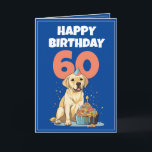 Niedlich Blue and White Labrador Husband 60. Gebur Karte<br><div class="desc">Niedlich Blue and White Labrador Husband 60. Geburtstag, ein lustiges und cooles Design für jeden, der eine einzigartige Geburtstagskarte für seinen Mann zum Geburtstag sucht. Das Design ist einfach und auffällig, es verfügt über einen niedlichen Labrador mit Geburtstagstorte und bearbeitbaren Textinformationen. Wenn Sie Probleme mit der Anpassung der Vorlage haben,...</div>