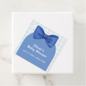 Niedlich Blue Arch Gingham Kariert Bow Boy Baby Du Geschenkanhänger (Beispiel)