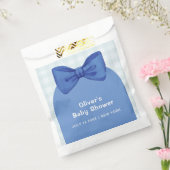 Niedlich Blue Arch Gingham Kariert Bow Boy Baby Du Geschenktütchen (Versiegelt)