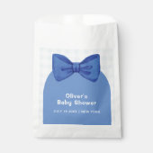 Niedlich Blue Arch Gingham Kariert Bow Boy Baby Du Geschenktütchen (Vorderseite)