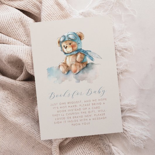 Niedlich Blue Aviator Teddy Bärenbücher für Baby Begleitkarte